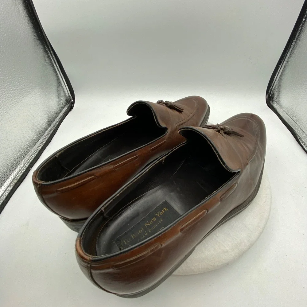 To Boot New York Mens 12 Tassel Loafers Brown Leather Adam Derrick Italy 127